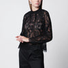 Self-Portrait SELF PORTRAIT High-neck lace blouse with long sleeves in black