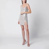 Self-Portrait SELF PORTRAIT Champagne mini dress with rhinestones