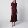 Self-Portrait SELF PORTRAIT Burgundy lace midi dress with removable belt