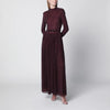Self-Portrait SELF PORTRAIT Burgundy long dress with rhinestones