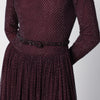 Self-Portrait SELF PORTRAIT Burgundy long dress with rhinestones