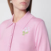 Self-Portrait SELF PORTRAIT Wool knit cardigan with floral embroidery in pink