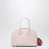 Self-Portrait SELF PORTRAIT Mini embossed leather bowling bag in pink
