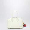Self-Portrait SELF PORTRAIT Mini embossed leather bowling bag in yellow