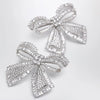 Self-Portrait SELF PORTRAIT Crystal bow earrings in silver-plated brass