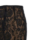 Self-Portrait Black Lace Midi Skirt