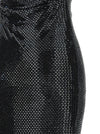 Self-Portrait Black Rhinestone Draped Maxi Dress