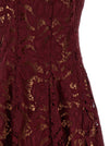 Self-Portrait Burgundy Lace Mini Dress