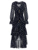 Self-Portrait Polka Dot Georgette Ruffle Maxi Dress