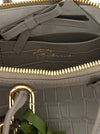 Self-Portrait Croc Leather Mini Toast Handbag