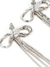 Self-Portrait Double Crystal Bow Earrings