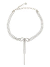 Self-Portrait Double Crystal Bow Necklace