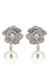 Self-Portrait Mini Crystal Flower Pearl Earrings