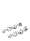 Self-Portrait Crystal Heart Tiered Earrings