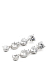 Self-Portrait Crystal Heart Tiered Earrings