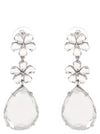 Self-Portrait Crystal Flower Tiered Earrings