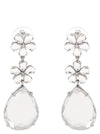 Self-Portrait Crystal Flower Tiered Earrings
