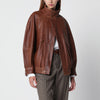 Nour Hammour Ariste terracotta leather jacket