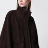Nour Hammour Mocha brown Quai Fluid suede jacket