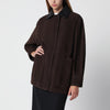 Nour Hammour Grange jacket in Mocha suede leather