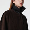 Nour Hammour Grange jacket in Mocha suede leather