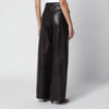 Nour Hammour Coda wide-leg brown leather trousers