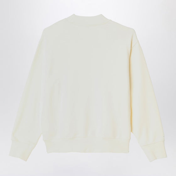 Palm Angels Ivory cotton sweatshirt with logo print