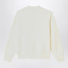 Palm Angels Ivory cotton sweatshirt with logo print