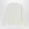 Palm Angels Ivory cotton sweatshirt with logo print