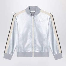  Palm Angels Track silver zip sweatshirt