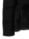 Herno Black Astrakhan Effect Jacket