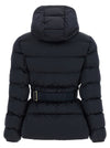 Elisabetta Franchi Belted Down Jacket With Logo Buckle