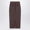 Max Mara Long brown skirt in denim effect