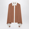 Max Mara Camel silk colour-block shirt