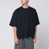 STUDIO NICHOLSON Oversized navy blue cotton T-shirt