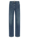 Elisabetta Franchi Logo Embroidery Jeans