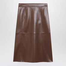  S Max Mara Brown coated fabric skirt