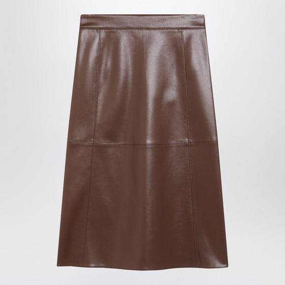 S Max Mara Brown coated fabric skirt