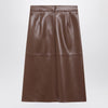 S Max Mara Brown coated fabric skirt