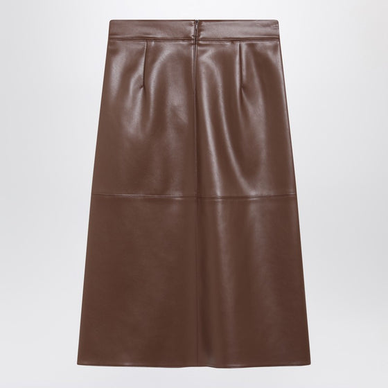 S Max Mara Brown coated fabric skirt