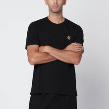  Maison Kitsuné Black regular T-shirt with logo patch