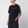 Maison Kitsuné Black comfort T-shirt with logo patch