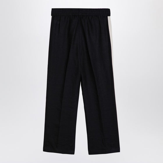 Palm Angels Anthracite grey linen sports trousers