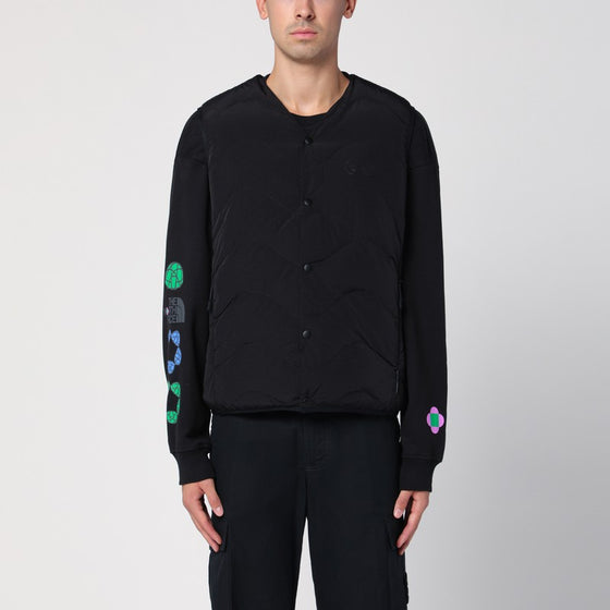 Purple Mountain Observatory Black quilted nylon waistcoat