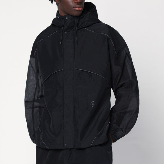 Purple Mountain Observatory Ripstop Mesh zip-up black jacket