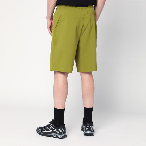 Purple Mountain Observatory Olive green Bermuda in mixed nylon