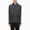 Palm Angels Blue denim Monogram shirt-jacket