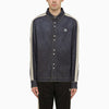 Palm Angels Blue denim Monogram shirt-jacket