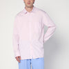 Tekla Pink striped pyjama shirt