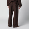 Tekla Brown cotton pajama trousers